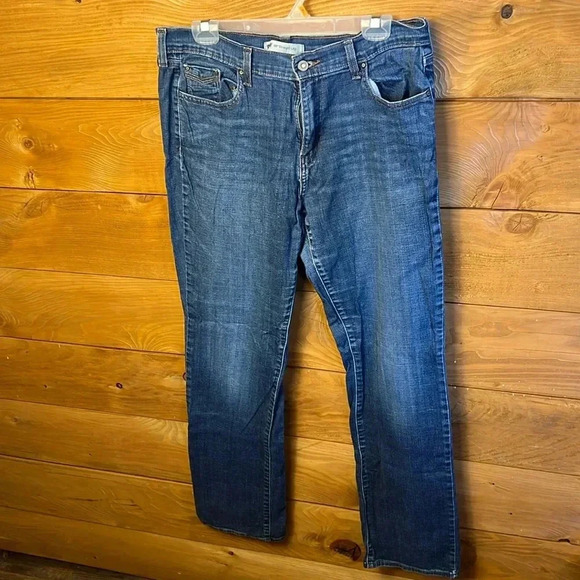 Levi's Denim - Levi’s women’s 505 straight leg 34 waist dark blue faded straight leg streetwear